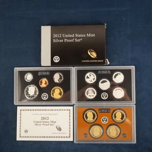2012 US Mint Silver Proof Set w/ Box & COA - Free Shipping USA - Picture 1 of 12