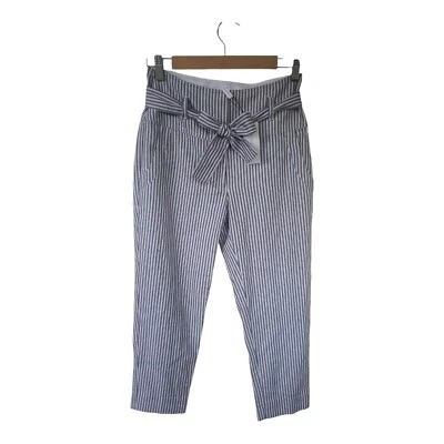 BCBGeneration Cropped Pinstriped Black & White High Rise Pants Sz 2 NWT - Image 1 of 4