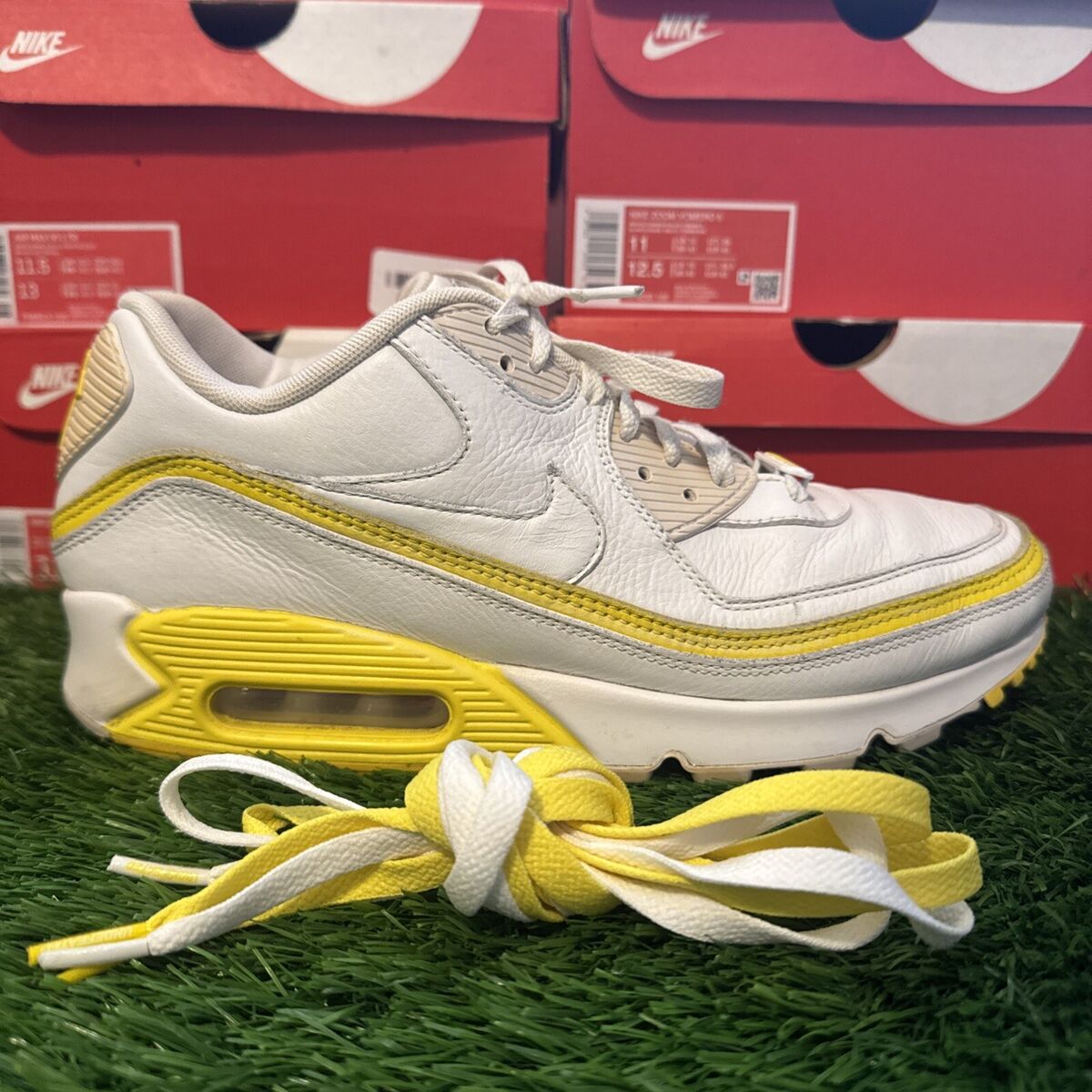 Nike Undefeated x Air Max 90 White Optic Yellow for Sale Nike Undefeated x Air Max 90 White Optic Yellow for Sale