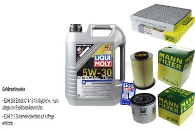 LIQUI MOLY, MANN-FILTER INSPEKTIONSKIT FILTER LIQUI MOLY ÖL 5L 5W-30 für Ford Focus II Turnier DA_ FFS