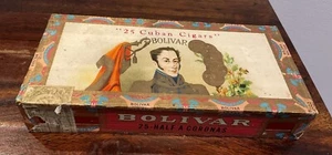 Fantastic Vintage Bolivar Wooden Cigar Box - Picture 1 of 11