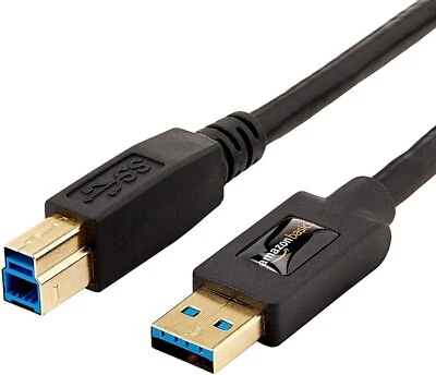 AmazonBasics USB 3.0 Cable, 9 Feet (2.7 Meters) (Type A Male to Type B Male) - Image 1 of 4