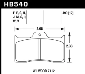 Hawk Performance HB540E.490 Blue 9012 Disc Brake Pad - Picture 1 of 2