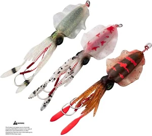 3pcs Shrimp Squid Lure Squid Jig Sea Fishing Lure Luminous 6in 1.57 oz Saltwater - Picture 1 of 5
