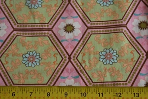 19" Long, Green & Pink Floral Quilt Cotton, Art Gallery/"Girly Girl", N2226 - Picture 1 of 5