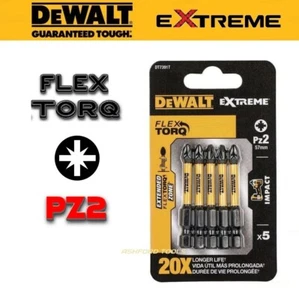 DeWalt PZ2 Schraubendreher-Bit-Set x5 Extreme FlexTorq Pozi-Schraubendreher-Bits Einsatz 50 mm - Bild 1 von 13