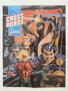 Cross Roads First Publishing Comics Original  Advertising Poster 1980s 17X 22 in - Picture 1 of 3