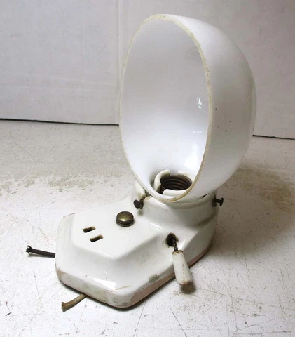 Vintage Art Deco Wall Mount Porcelain Sconce Lamp Fixture Cover