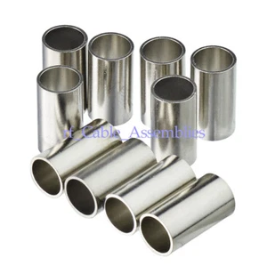 Crimp Sleeve Ferrule Pleated Tube Pipe For RG58 400 RG142 LMR195 Cable Connector - Picture 1 of 4