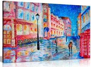 London Kunst Ölgemälde Leinwand Wandbild Bild Druck - Bild 1 von 5