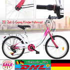 20 Zoll Kinderfahrrad 6-Gang Fahrräder Kinder Jungen Fahrräder Mädchen Mit Lamp