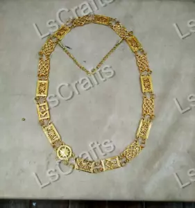 CADENA DE METAL GRAND LODGE COLLAR MASÓNICO - Imagen 1 de 5
