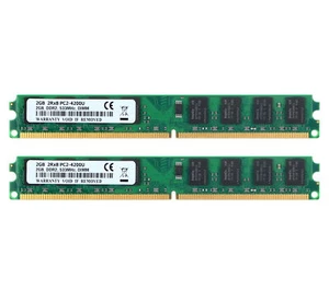 4GB For Intel 2x 2GB DDR2 PC2-4200 533MHz 240PIN DIMM Desktop Memory RAM PC4200 - Picture 1 of 6