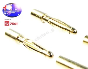 From OZ Quality 2PC Banana Bannana 2MM Male Plug Speaker Jack Connector Mini +FP - Picture 1 of 4