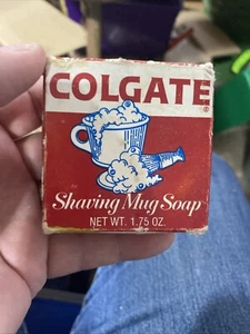 Colgate Shaving Mug Soap Vintage Shaving Soap Cake New Old Stock Unused - Picture 1 of 12