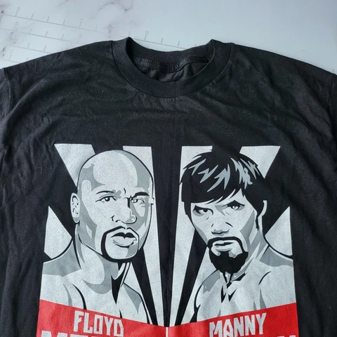 Mayweather Pacquiao Shirt Size M Black Manny Pacman Floyd Money Promo Rap T Cover