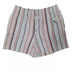 Terra Sky High Waist Linen Stretch Pull On Shorts Plus Size 1X (16W-18W) NWT - Picture 1 of 7