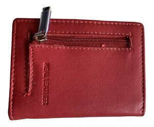 Lorenz RFID Leather Credit Card Case with Back Zip Pocket