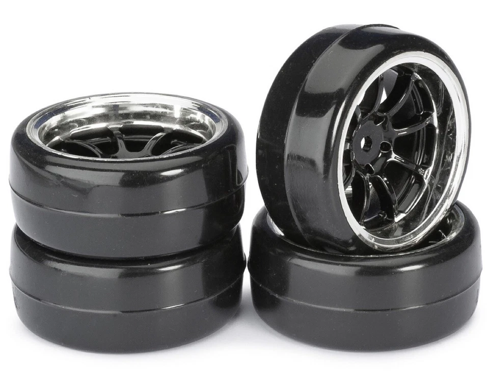 Absima Räderset Drift LP 9-Speichen Profil B schwarz/chrom 1:10 4 St.  ... - Bild 1 von 1