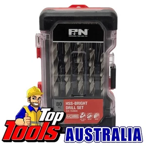 P&N 80 Piece M2 HSS Bright Excel Jobber Drill Bit Set - Picture 1 of 2