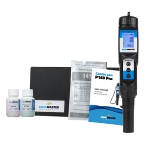 Aqua Master P160 Pro Combo Pen - PH, EC, PPM, TDS, Temperature WITH Solutions - Picture 1 of 2