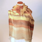 Joseph Abboud Silk And Cotton Fringed Scarf Shawl