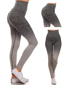 Para mujer Ropa Activa Ombre Dip Dye Pantalones de Entrenamiento Cintura Alta Leggings Atléticos - Imagen 1 de 17