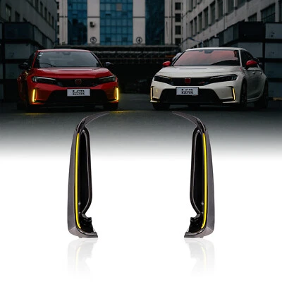 For Honda Civic Type-R FL5 LED DRL (Yellow) Front Lights Car Lamp Pair - Image 1 of 2