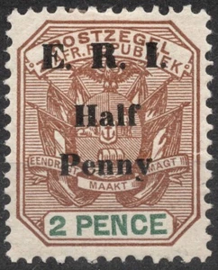 SG243 1901 ½d TRANSVAAL Wagon w.One Shaft surcharged,Coat of Arms w E.R.I. Over. - Picture 1 of 2