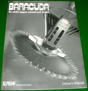 BARACUDA ALPHA Pool Cleaner 's Owner's Manual TROUBLESHOOTING Parts Adjustments