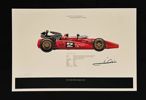 Mario Andretti handsigniert 1969 Indy 500 Winner 18x12 Limited Edition Print - Bild 1 von 3