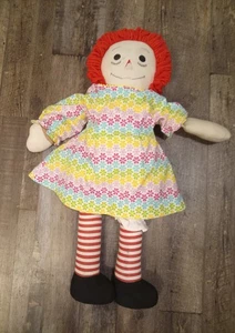Vintage Raggedy Ann Puppe 24 Zoll I Love You genäht - Bild 1 von 7