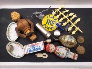 Junk Drawer Estate Collectibles Lot Trinkets Miniatures Parts Vintage - Picture 1 of 6