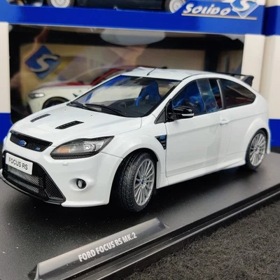 VOITURE SOLIDO FORD FOCUS RS MK2 PACK RS PLUS FROZEN WHITE 2009 1:18 NEUF BOITE