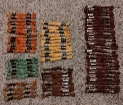  Star Six Strand  Cotton Floss / 9 Yards In Each - 69 Total in  6 Colors NEW - Image 1 of 4