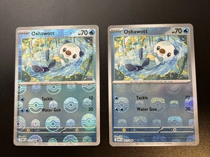 Juego de cartas coleccionables Pokémon Oshawott Master Ball y Pokeball Set 021/086 Sv: White Flare casi nuevo - Imagen 1 de 2