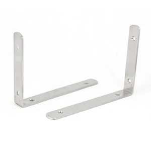 200mmx140mm acciaio inox parete sagomata ad L montato squadretta rinforzo 2pz - Afbeelding 1 van 2