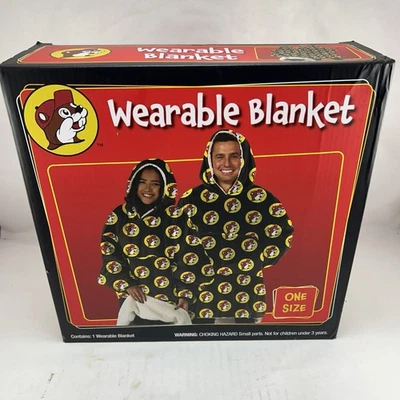 Manta Usable Bucees Adulto Talla Única Para Todos Sudadera con Capucha Bolsillo Nueva En Caja Foto 1 de 4