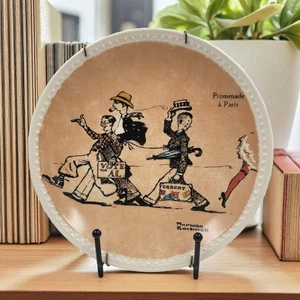 Norman Rockwell "Promenade In Paris" Newell Hanging Collectors Plate, 1982, COA - Picture 1 of 6