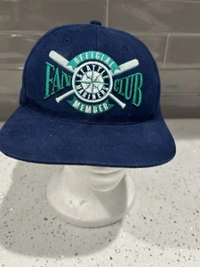 Vintage Seattle Mariners Official Fan Club Member Snapback Hat Cap 90s Griffey - Bild 1 von 7