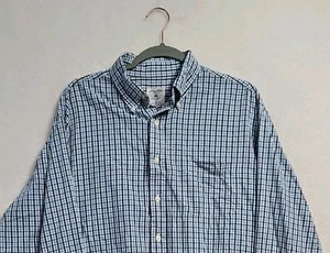 Brooks Brothers Sport Shirt Size L Long Sleeve Button Up Blue Plaid Casual Dress - Picture 1 of 6