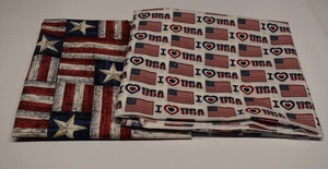 2 Stück Stoffpaket USA 4. JULI Flagge PATRIOTISCH AMERIKA rustikal - Bild 1 von 3