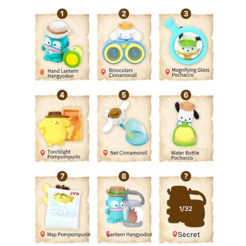 Minifigura de 1 pulgada Moetch serie de figuras Little Explorer de personajes de Sanrio Foto 1 de 1