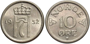 NORWAY 1952 10 Ore #WC70811 - Picture 1 of 1