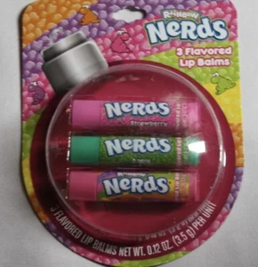 Lotta Luv Rainbow Nerds 3 aromatisierte Lippenbalsame Ornament Urlaub Set  - Bild 1 von 4