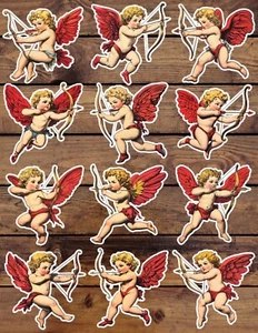 Classic Cupid Die Cut Vinyl Stickers Set Scrapbooking Laptop Waterbottle - Picture 1 of 1