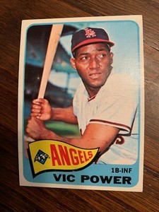 1965 TOPPS #442 VIC POWER LOS ANGELES ANGELS BASEBALL CARD NM