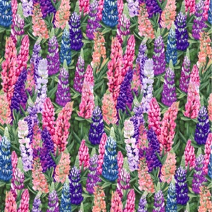 Woodland Lupine by Cedar West for Clothworks  BTY Fabric - Picture 1 of 4