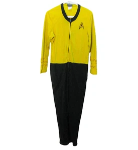 STAR TREK Costume Adult Small Yellow Black Fleece One Piece Men Cosplay Trekkie - Picture 1 of 5