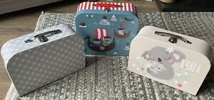 3 Paperboard Small Suitcases Storage Gift Boxes
